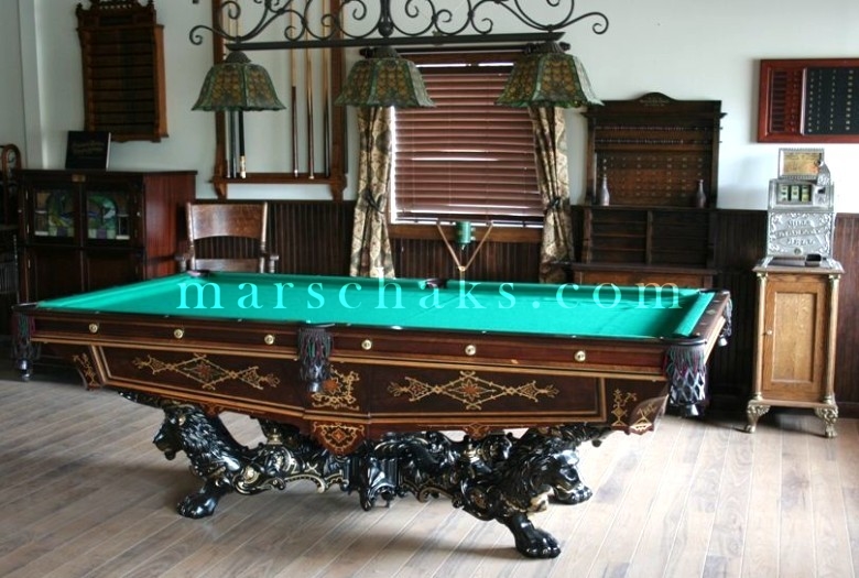 1880 Rosewood Monarch Marschak's Antique Brunswick Billiard Tables
