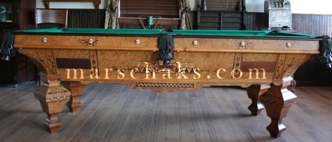 Antique Brunswick Billiard Tables – 1885 Ash Brilliant Novelty