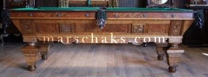 Antique Brunswick Billiard Tables – 1890 Oak Manhattan