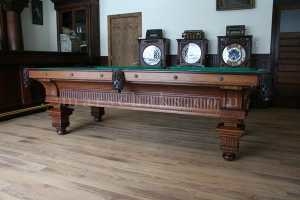Antique Brunswick Billiard Tables – 1890 Brunswick Oak Jewel
